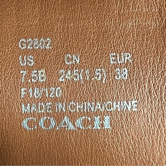 COACH Women’s BRYN Leather Riding Boot Size 7.5 Brown Equestrian Neutral - Picture 12 of 16